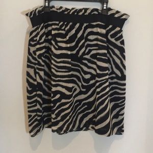 Zebra Print Skirt